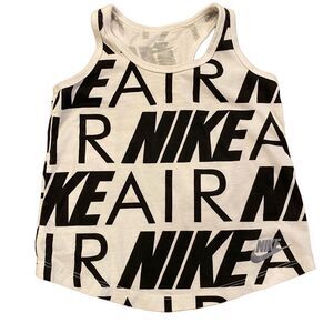 Nike Tank Too Unisex Black White Size 4 T Unisex